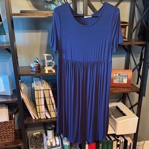 Elegant Blue Women's Dress